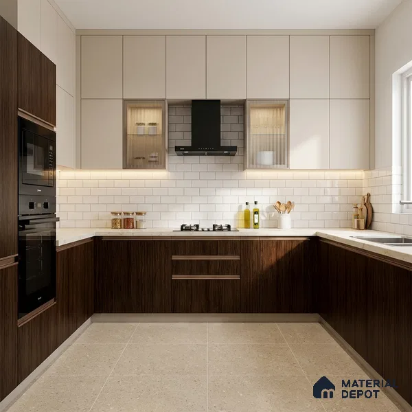 Wooden Look LM 10948 Lyon Walnut 8 ft x 4 ft Texture Finish Decorative Laminate - 1 mm | Suitable for TV Unit, Wardrobe, Kitchen Cabinets