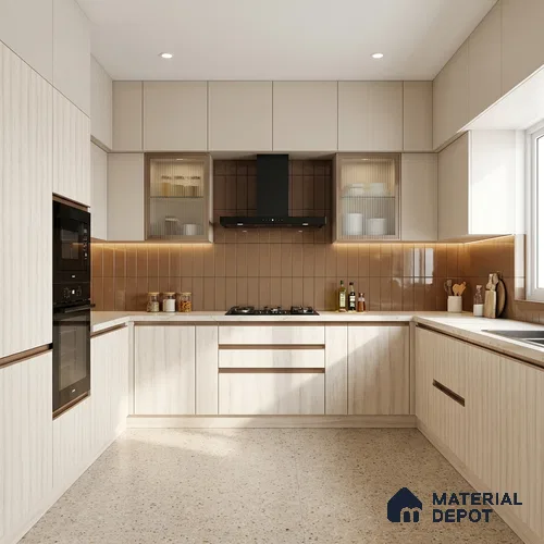 Wooden Look LM 10949 Biscotti 8 ft x 4 ft Texture Finish Decorative Laminate - 1 mm | Suitable for TV Unit, Wardrobe, Kitchen Cabinets