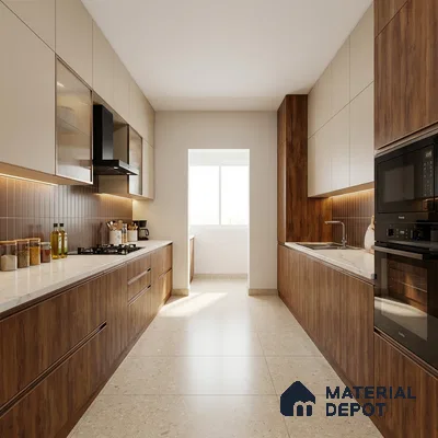 Wooden Look LM 10961 Orchard Delight 8 ft x 4 ft Suede Finish Decorative Laminate - 1 mm | Suitable for TV Unit, Wardrobe, Kitchen Cabinets