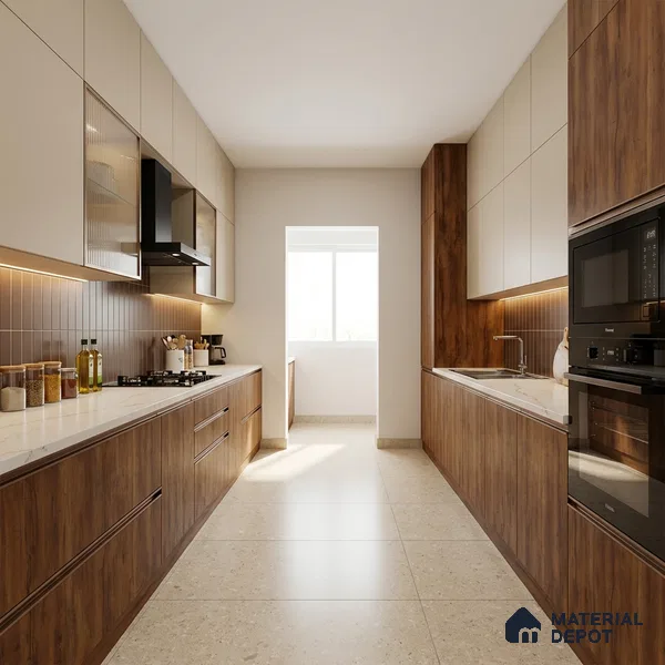 Wooden Look LM 10961 Orchard Delight 8 ft x 4 ft Suede Finish Decorative Laminate - 1 mm | Suitable for TV Unit, Wardrobe, Kitchen Cabinets