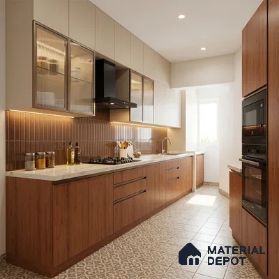 Wooden Look LM 10965 Blonde Base 8 ft x 4 ft Suede Finish Decorative Laminate - 1 mm | Suitable for TV Unit, Wardrobe, Kitchen Cabinets