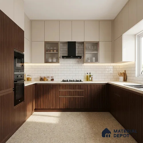 Wooden Look LM 10966 Antique Wood 8 ft x 4 ft Suede Finish Decorative Laminate - 1 mm | Suitable for TV Unit, Wardrobe, Kitchen Cabinets
