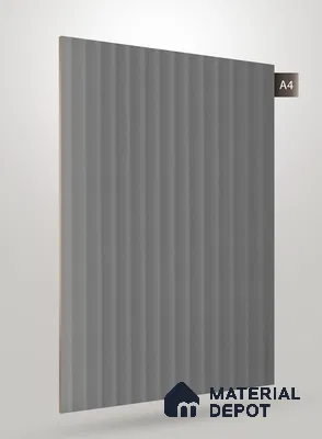 Fluted Solid Color Crystal Z+ PP 1104 8 ft x 4 ft High Gloss Finish Decorative Laminate - 1.25 mm | Suitable for TV Unit,Wardrobe, Kitchen Cabinets