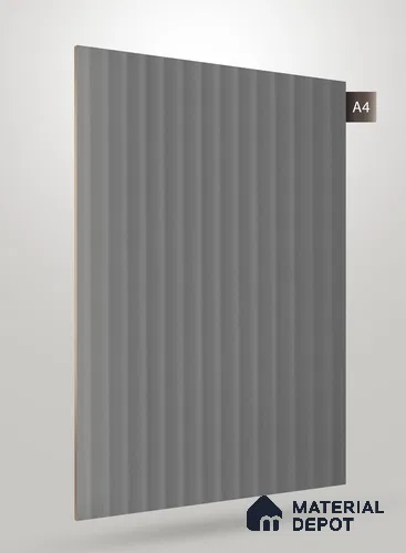 Fluted Solid Color Crystal Z+ PP 1104 8 ft x 4 ft High Gloss Finish Decorative Laminate - 1.25 mm | Suitable for TV Unit,Wardrobe, Kitchen Cabinets