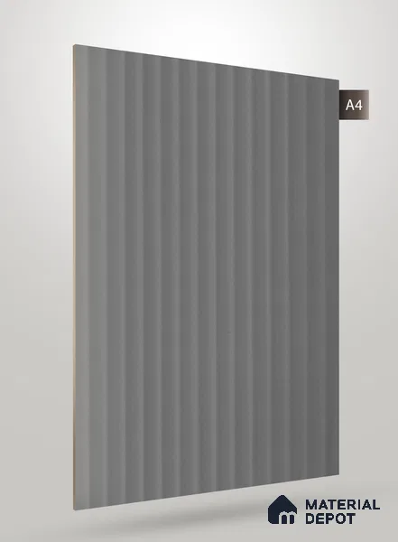 Fluted Solid Color Crystal Z+ PP 1104 8 ft x 4 ft High Gloss Finish Decorative Laminate - 1.25 mm | Suitable for TV Unit,Wardrobe, Kitchen Cabinets