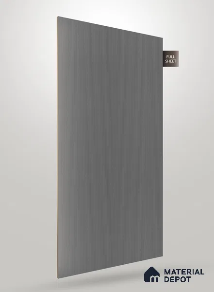 Fluted Solid Color Crystal Z+ PP 1104 8 ft x 4 ft High Gloss Finish Decorative Laminate - 1.25 mm | Suitable for TV Unit,Wardrobe, Kitchen Cabinets