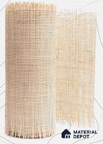 LM 12549 Rattanex Series Square Natural Dark 25 ft x 2 ft Cane Webbing - 1 mm| Image 1