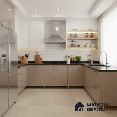 Ferrero 1C 01507 Desert Blush 8 ft x 4 ft High Gloss Finish 6H Anti Scratch Acrylic Laminate - 1.5 mm | Suitable for Living Room, Kitchen, Office