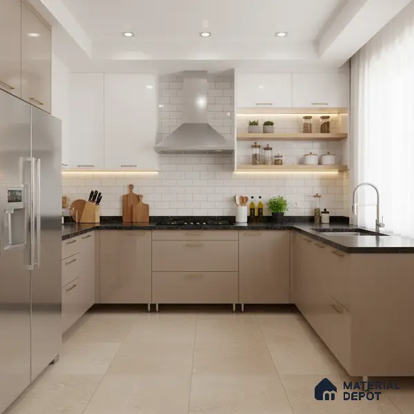 Ferrero 1C 01507 Desert Blush 8 ft x 4 ft High Gloss Finish 6H Anti Scratch Acrylic Laminate - 1.5 mm | Suitable for Living Room, Kitchen, Office