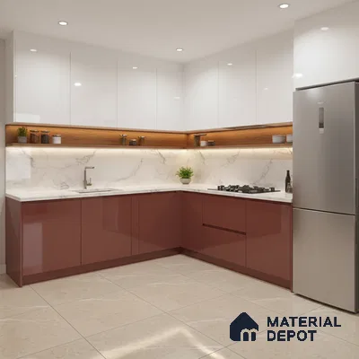 Ferrero 1C 01571 Fresh Linen 8 ft x 4 ft High Gloss Finish 6H Anti Scratch Acrylic Laminate - 1.5 mm | Suitable for Living Room, Kitchen, Office