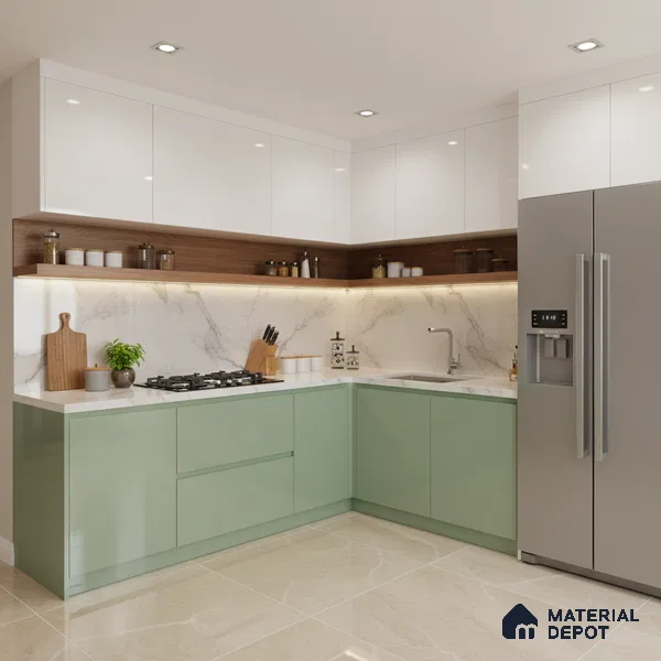 Ferrero 1C 01571 Fresh Linen 8 ft x 4 ft High Gloss Finish 6H Anti Scratch Acrylic Laminate - 1.5 mm | Suitable for Living Room, Kitchen, Office