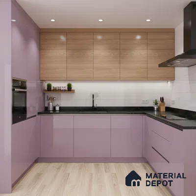 Ferrero 1C 01516 Dusky Rose 8 ft x 4 ft High Gloss Finish 6H Anti Scratch Acrylic Laminate - 1.5 mm | Suitable for Living Room, Kitchen, Office