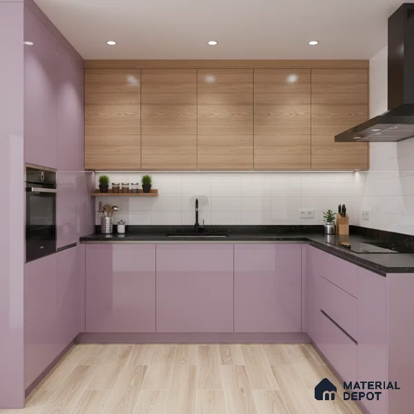 Ferrero 1C 01516 Dusky Rose 8 ft x 4 ft High Gloss Finish 6H Anti Scratch Acrylic Laminate - 1.5 mm | Suitable for Living Room, Kitchen, Office