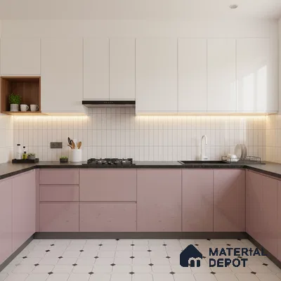 Ferrero 1C 01516 Dusky Rose 8 ft x 4 ft High Gloss Finish 6H Anti Scratch Acrylic Laminate - 1.5 mm | Suitable for Living Room, Kitchen, Office
