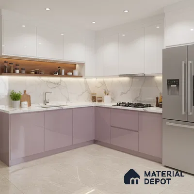 Ferrero 1C 01516 Dusky Rose 8 ft x 4 ft High Gloss Finish 6H Anti Scratch Acrylic Laminate - 1.5 mm | Suitable for Living Room, Kitchen, Office