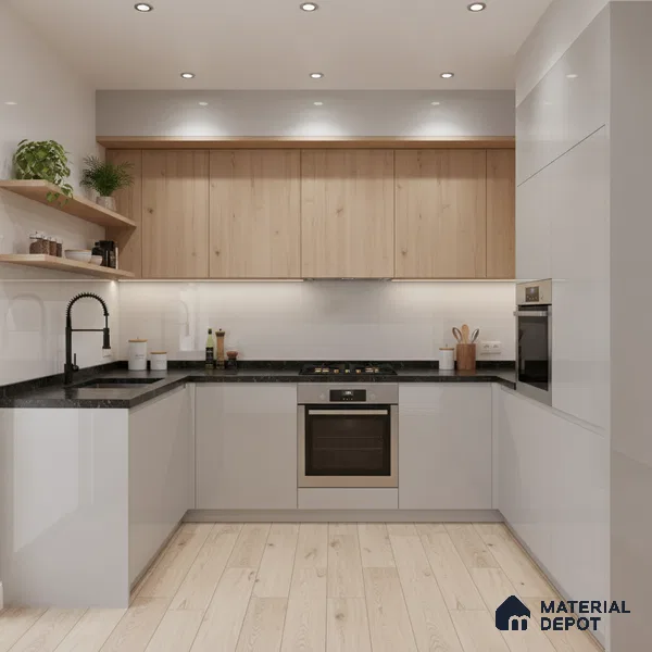 Ferrero 1C 01504 Warm Fog 8 ft x 4 ft High Gloss Finish 6H Anti Scratch Acrylic Laminate - 1.5 mm | Suitable for Living Room, Kitchen, Office
