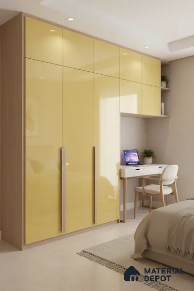 Ferrero 1C 01525 Lemon Zest 8 ft x 4 ft High Gloss Finish 6H Anti Scratch Acrylic Laminate - 1.5 mm | Suitable for Living Room, Kitchen, Office