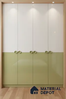 Ferrero 1C 01524 Harvest Olive 8 ft x 4 ft High Gloss Finish 6H Anti Scratch Acrylic Laminate - 1.5 mm | Suitable for Living Room, Kitchen, Office