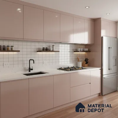 Ferrero 1C 01569 Antique Blush 8 ft x 4 ft High Gloss Finish 6H Anti Scratch Acrylic Laminate - 1.5 mm | Suitable for Living Room, Kitchen, Office
