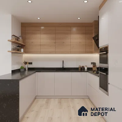 Ferrero 1C 01564 Pale Almond 8 ft x 4 ft High Gloss Finish 6H Anti Scratch Acrylic Laminate - 1.5 mm | Suitable for Living Room, Kitchen, Office