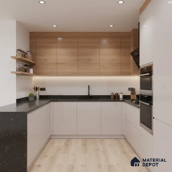 Ferrero 1C 01564 Pale Almond 8 ft x 4 ft High Gloss Finish 6H Anti Scratch Acrylic Laminate - 1.5 mm | Suitable for Living Room, Kitchen, Office
