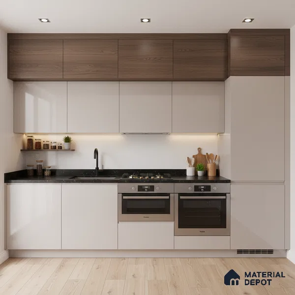 Ferrero 1C 01566 Blush Beige 8 ft x 4 ft High Gloss Finish 6H Anti Scratch Acrylic Laminate - 1.5 mm | Suitable for Living Room, Kitchen, Office