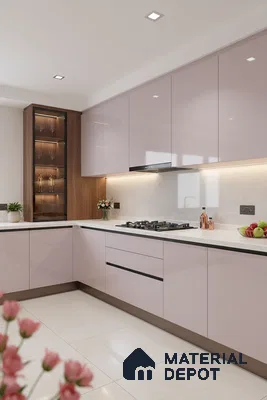 Ferrero 1C 01586 Blushed Lilac 8 ft x 4 ft High Gloss Finish 6H Anti Scratch Acrylic Laminate - 1.5 mm | Suitable for Living Room, Kitchen, Office