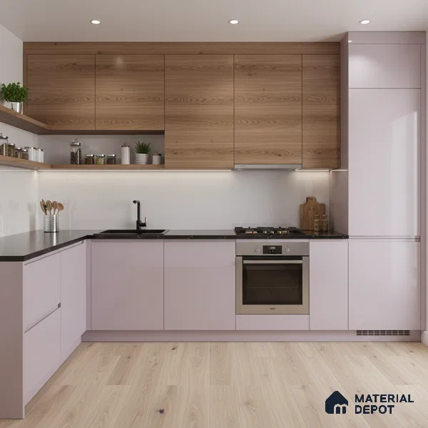 Ferrero 1C 01586 Blushed Lilac 8 ft x 4 ft High Gloss Finish 6H Anti Scratch Acrylic Laminate - 1.5 mm | Suitable for Living Room, Kitchen, Office