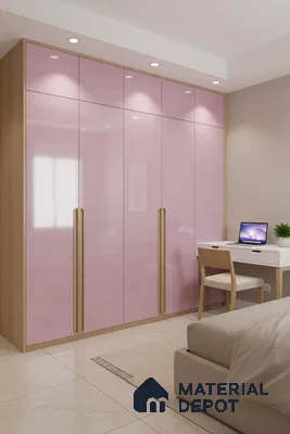 Ferrero 1C 01591 Vintage Pink 8 ft x 4 ft High Gloss Finish 6H Anti Scratch Acrylic Laminate - 1.5 mm | Suitable for Living Room, Kitchen, Office
