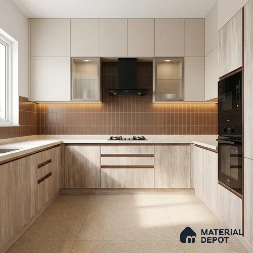 Wooden Look LM 13839 Grey Margins Macassar 8 ft x 4 ft Texture Finish Decorative Laminate - 1 mm | Suitable for TV Unit, Wardrobe, Kitchen Cabinets