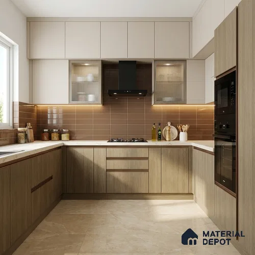 Wooden Look LM 13847 Pista Dyed Veneer 8 ft x 4 ft Texture Finish Decorative Laminate - 1 mm | Suitable for TV Unit, Wardrobe, Kitchen Cabinets