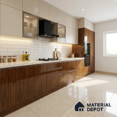 Wooden Look LM 13862 8 ft x 4 ft Glossy Finish Decorative Laminate - 1 mm | Suitable for TV Unit, Wardrobe, Kitchen Cabinets