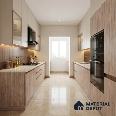 Wooden Look LM 13864 Introta Wood 8 ft x 4 ft Texture Finish Decorative Laminate - 1 mm | Suitable for TV Unit, Wardrobe, Kitchen Cabinets