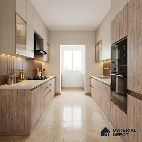 Wooden Look LM 13864 Introta Wood 8 ft x 4 ft Texture Finish Decorative Laminate - 1 mm | Suitable for TV Unit, Wardrobe, Kitchen Cabinets