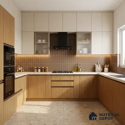 Wooden Look LM 13867 Riva Kamet 8 ft x 4 ft Texture Finish Decorative Laminate - 1 mm | Suitable for TV Unit, Wardrobe, Kitchen Cabinets