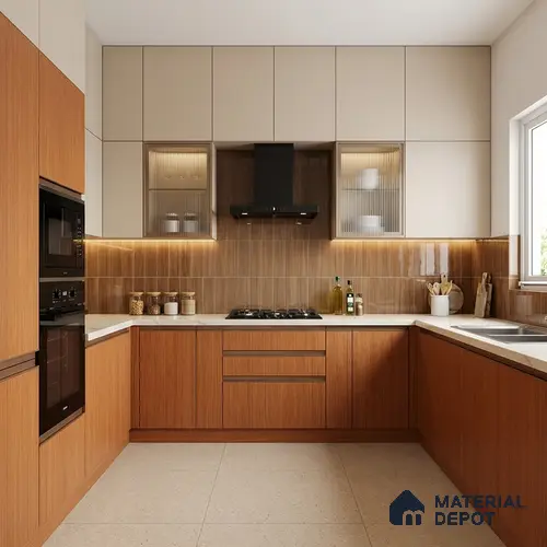 Wooden Look LM 13868 Riva Nuptse 8 ft x 4 ft Texture Finish Decorative Laminate - 1 mm | Suitable for TV Unit, Wardrobe, Kitchen Cabinets
