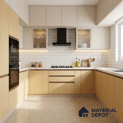 Wooden Look LM 13877 Dablam Fall Oak 8 ft x 4 ft Texture Finish Decorative Laminate - 1 mm | Suitable for TV Unit, Wardrobe, Kitchen Cabinets
