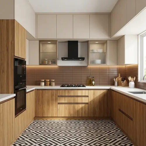 Wooden Look LM 13904 Urban Teak 8 ft x 4 ft Texture Finish Decorative Laminate - 1 mm | Suitable for TV Unit, Wardrobe, Kitchen Cabinets