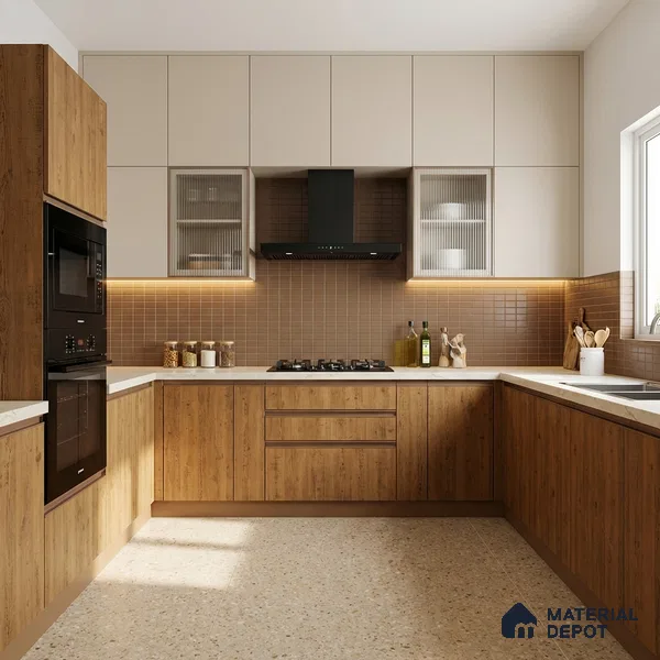 Wooden Look LM 13914 8 ft x 4 ft Texture Finish Decorative Laminate - 1 mm | Suitable for TV Unit, Wardrobe, Kitchen Cabinets