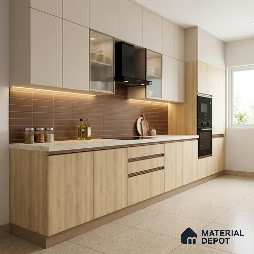 Wooden Look LM 13952 8 ft x 4 ft Texture Finish Decorative Laminate - 1 mm | Suitable for TV Unit, Wardrobe, Kitchen Cabinets