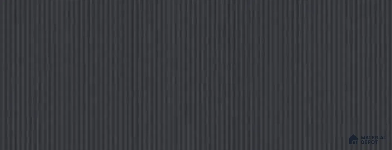 Charcoal Black Merino 22109 VL Pearl 8 ft x 4 ft Fluted Solid Color Finish Decorative Laminate - 1 mm | Suitable for TV Unit, Wardrobe, Kitchen Cabinets