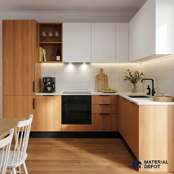 Wooden Look LM 15497 Varnished Bois 8 ft x 4 ft Matte Finish Decorative Laminate - 1 mm | Suitable for TV Unit, Wardrobe, Kitchen Cabinets