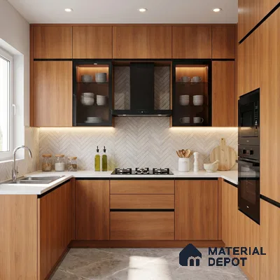 Wooden Look LM 15497 Varnished Bois 8 ft x 4 ft Matte Finish Decorative Laminate - 1 mm | Suitable for TV Unit, Wardrobe, Kitchen Cabinets