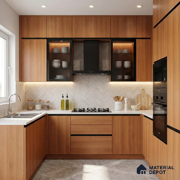 Wooden Look LM 15497 Varnished Bois 8 ft x 4 ft Matte Finish Decorative Laminate - 1 mm | Suitable for TV Unit, Wardrobe, Kitchen Cabinets