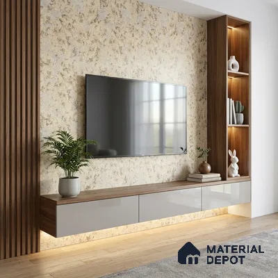 Stone Look LM 15501 Onyx Stone 8 ft x 4 ft Texture Finish Decorative Laminate - 1 mm | Suitable for TV Unit, Wardrobe, Kitchen Cabinets
