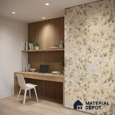 Stone Look LM 15501 Onyx Stone 8 ft x 4 ft Texture Finish Decorative Laminate - 1 mm | Suitable for TV Unit, Wardrobe, Kitchen Cabinets