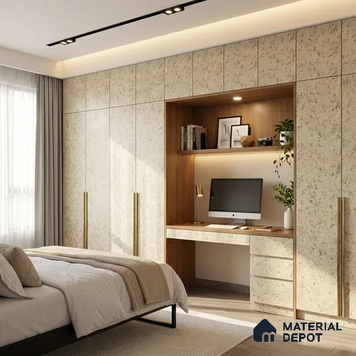 Marble Look LM 15501 Onyx Stone 8 ft x 4 ft Texture Finish Decorative Laminate - 1 mm | Suitable for TV Unit, Wardrobe, Kitchen Cabinets