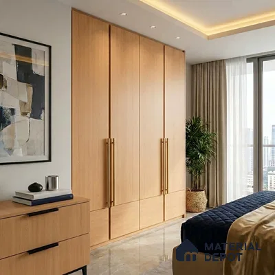 Wooden Look LM 15509 Moore White 8 ft x 4 ft Matte Finish Decorative Laminate - 1 mm | Suitable for TV Unit, Wardrobe, Kitchen Cabinets