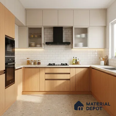 Wooden Look LM 15509 Moore White 8 ft x 4 ft Matte Finish Decorative Laminate - 1 mm | Suitable for TV Unit, Wardrobe, Kitchen Cabinets