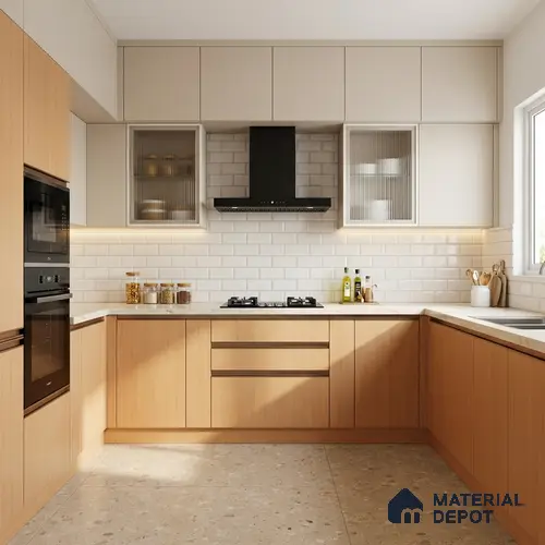 Wooden Look LM 15509 Moore White 8 ft x 4 ft Matte Finish Decorative Laminate - 1 mm | Suitable for TV Unit, Wardrobe, Kitchen Cabinets